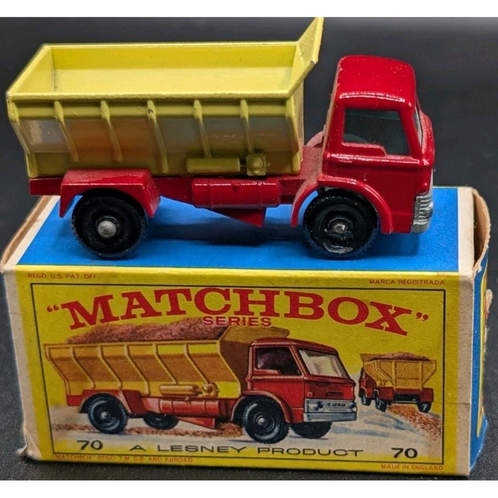 Vintage 1967 Matchbox Lesney #70 Ford Grit Spreading Truck Original E4 Type Box